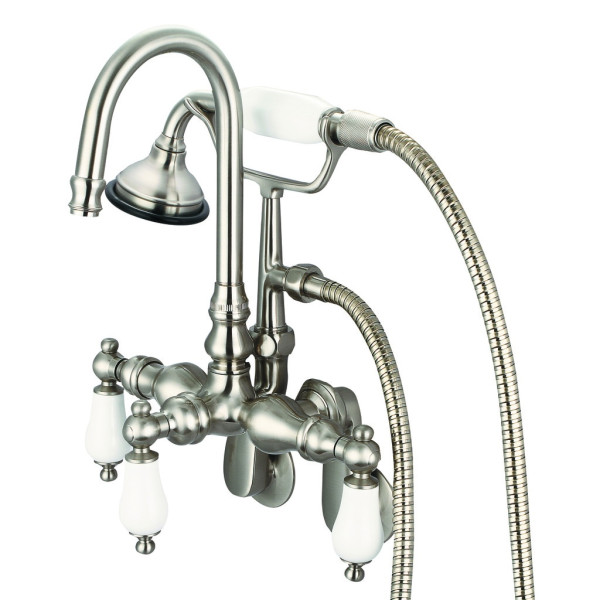 Water Creation F6-0011-..-PL Tub Faucet Goose neck Spout With Handshower