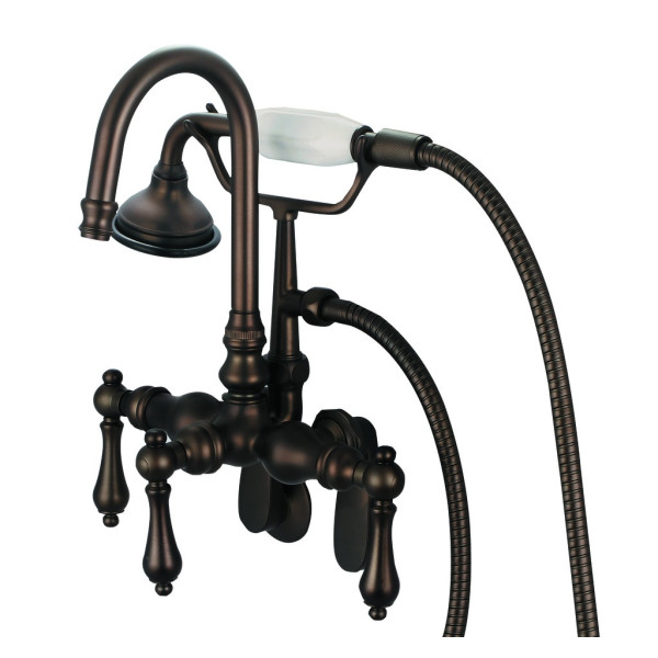 Water Creation F6-0011-..-AL Wall Mounted Tub Faucet With Gooseneck Spout