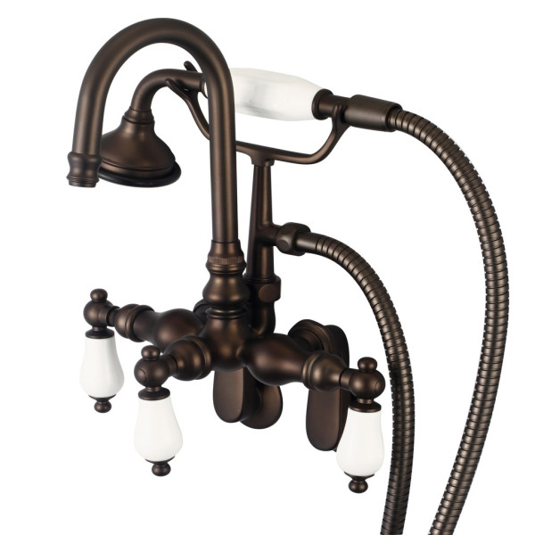 Water Creation F6-0011-..-PL Tub Faucet Goose neck Spout With Handshower