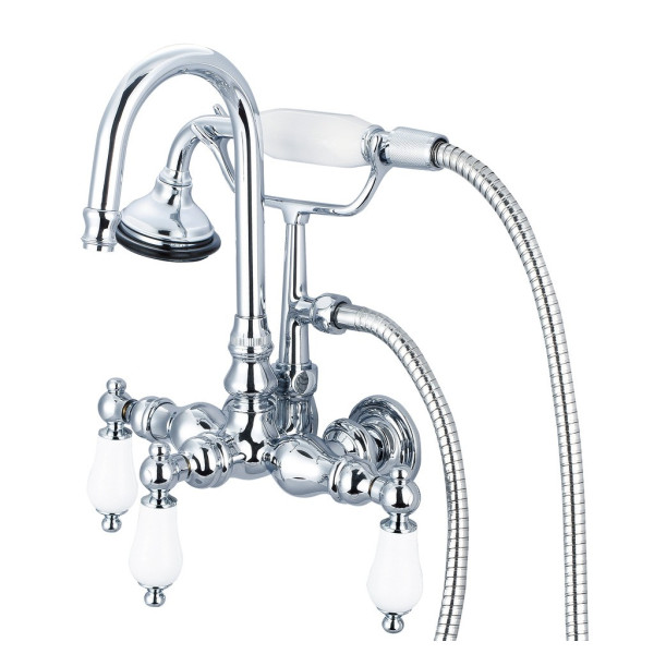 Water Creation F6-0012-..-PL Bath Tub Faucet With Straight Wall Connector
