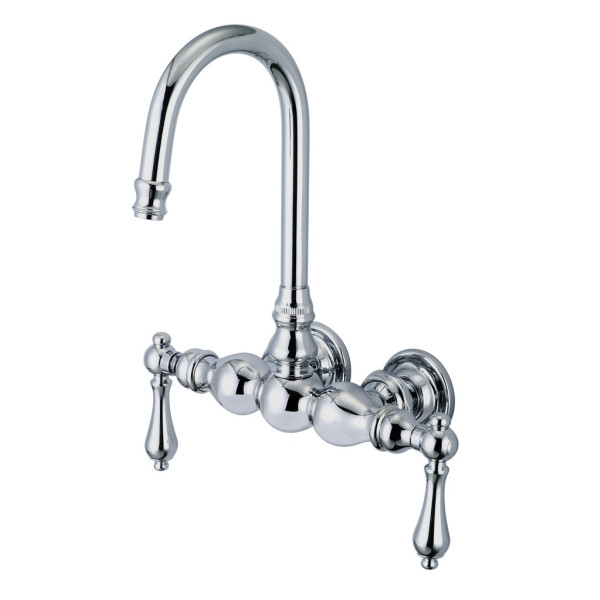 Water Creation F6-0014-..-AL Gooseneck Tub Faucet - Straight Wall Connector