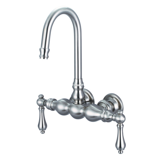 Water Creation F6-0014-..-AL Gooseneck Tub Faucet - Straight Wall Connector