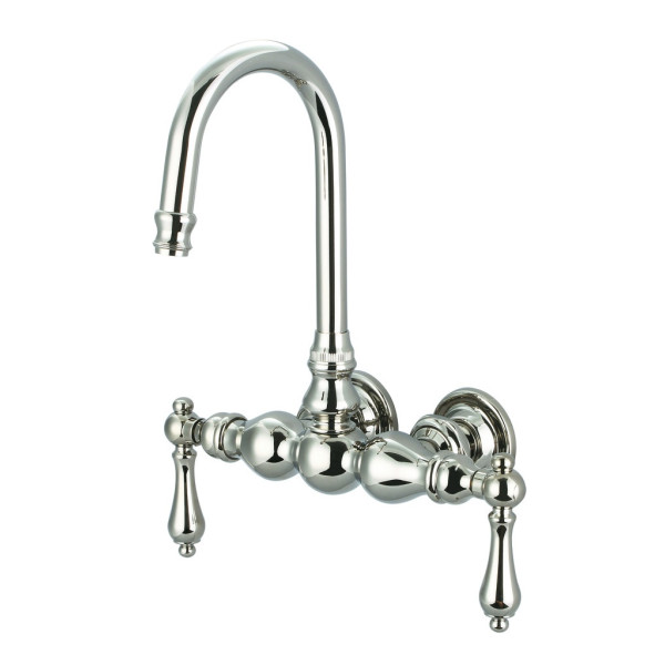 Water Creation F6-0014-..-AL Gooseneck Tub Faucet - Straight Wall Connector