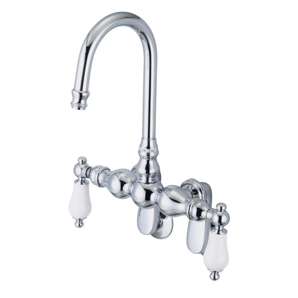 Water Creation F6-0015-..-PL 2-Handle Wall Mount Claw Foot Bath Tub Faucet