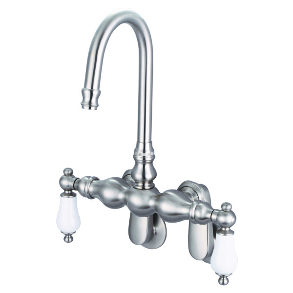 Water Creation F6-0015-..-PL 2-Handle Wall Mount Claw Foot Bath Tub Faucet