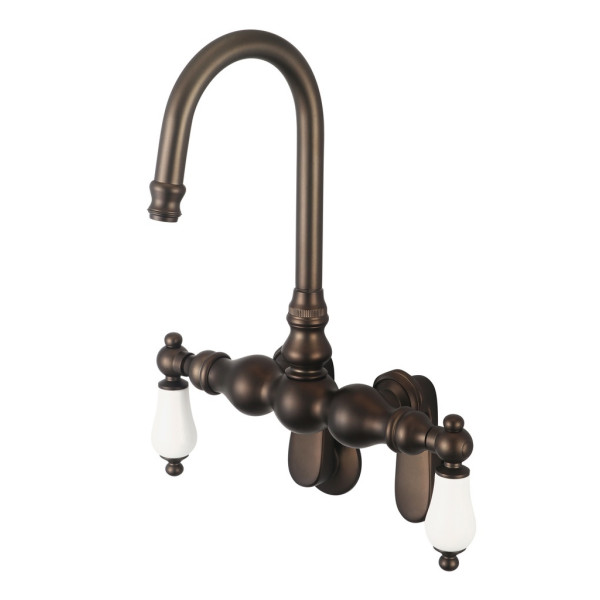 Water Creation F6-0015-..-PL 2-Handle Wall Mount Claw Foot Bath Tub Faucet