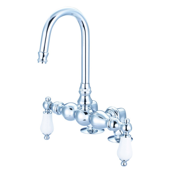 Water Creation F6-0016-..-PL Bath Tub Faucet with Porcelain Lever Handles