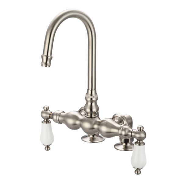 Water Creation F6-0016-..-PL Bath Tub Faucet with Porcelain Lever Handles