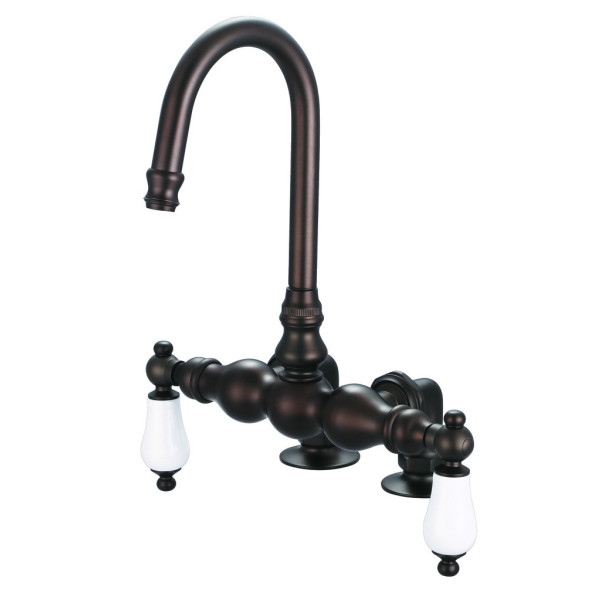 Water Creation F6-0016-..-PL Bath Tub Faucet with Porcelain Lever Handles