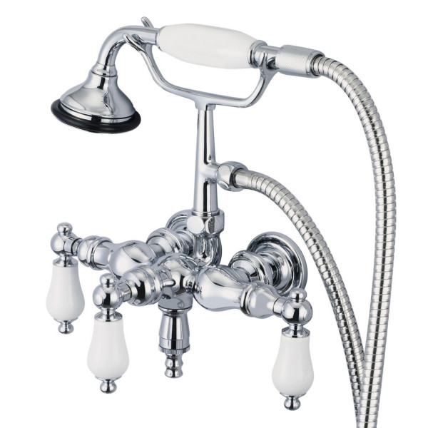 Water Creation F6-0017-..-PL Wall Mount Tub Faucet With Straight Down Spout