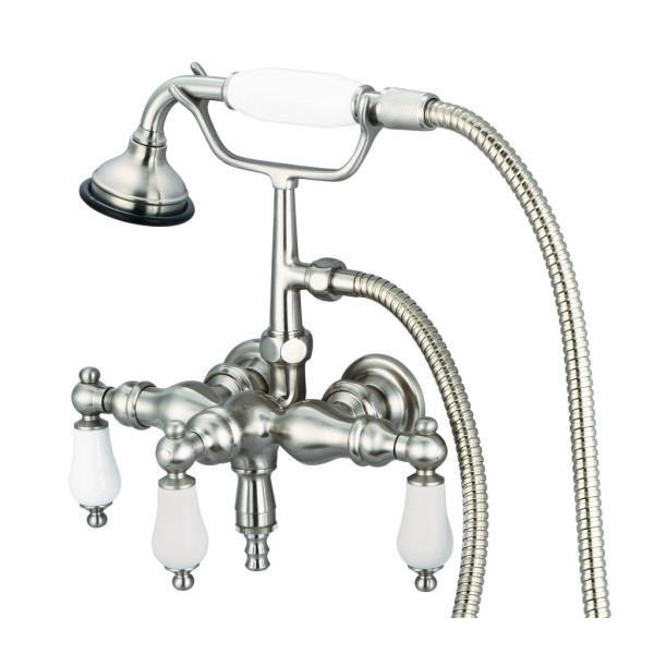 Water Creation F6-0017-..-PL Wall Mount Tub Faucet With Straight Down Spout