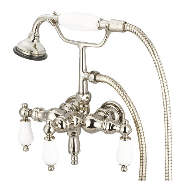 Water Creation F6-0017-..-PL Wall Mount Tub Faucet With Straight Down Spout
