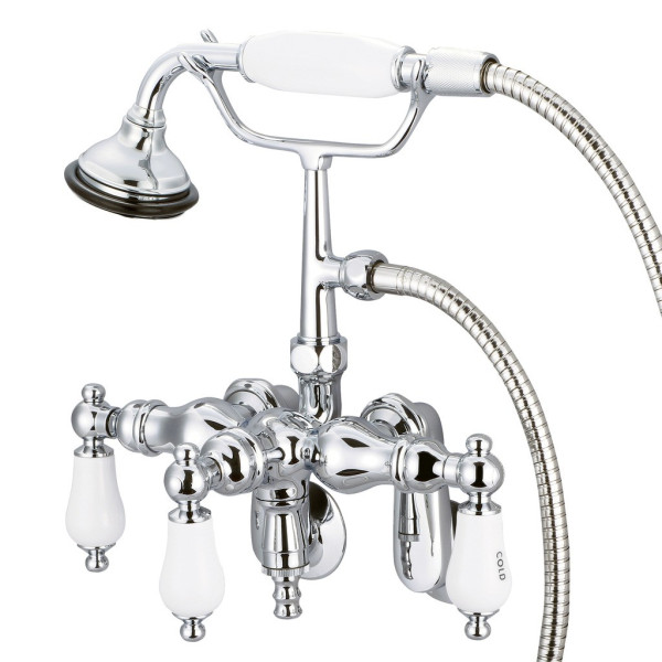 Water Creation F6-0018-..-CL Vintage Classic Bathtub Faucet With Down Spout