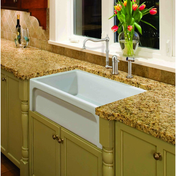 Lenova FC-30-W Reversible Fireclay Kitchen Sink