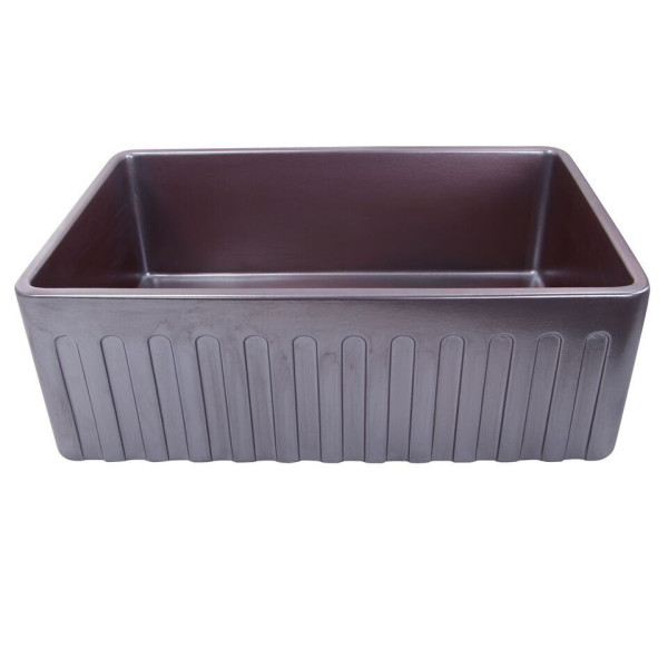 Nantucket Sinks FCFS3320S-ACCIAIO 33" Farm Fireclay Sink In Iridescent