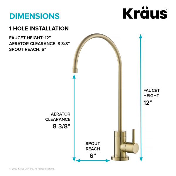Kraus FF-100 Purita™ 100% Lead-Free Kitchen Water Filter Faucet