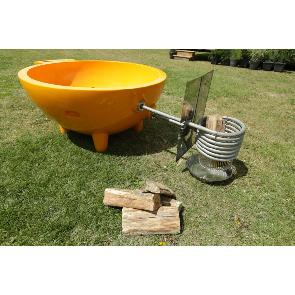 ALFI brand FireHotTub The Round Fire Burning Portable Outdoor Hot Bath Tub