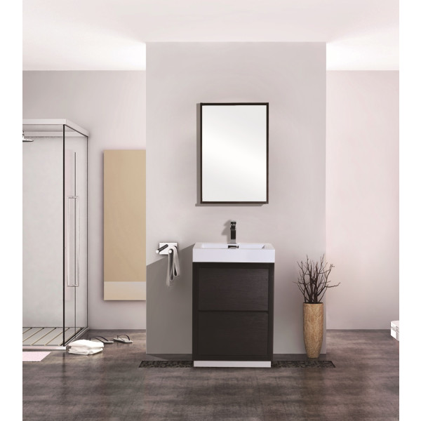 KubeBath FMB24 Bliss 24 Inch Free Standing Modern Bathroom Vanity
