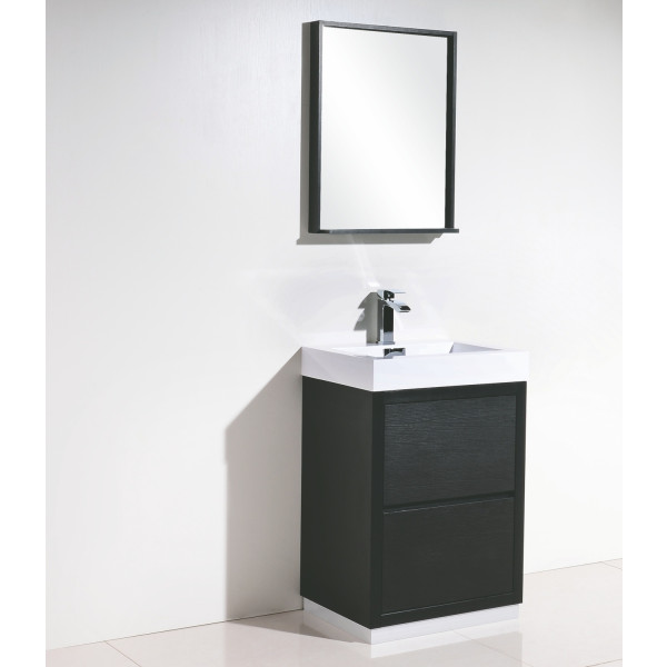 KubeBath FMB24 Bliss 24 Inch Free Standing Modern Bathroom Vanity