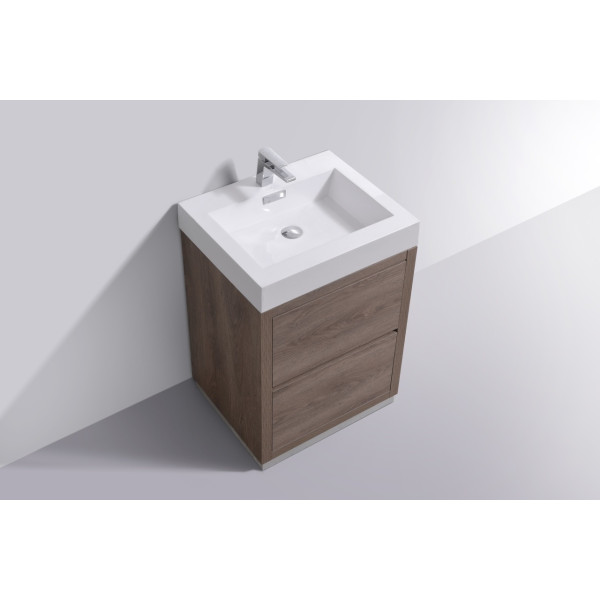 KubeBath FMB24 Bliss 24 Inch Free Standing Modern Bathroom Vanity