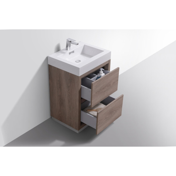 KubeBath FMB24 Bliss 24 Inch Free Standing Modern Bathroom Vanity