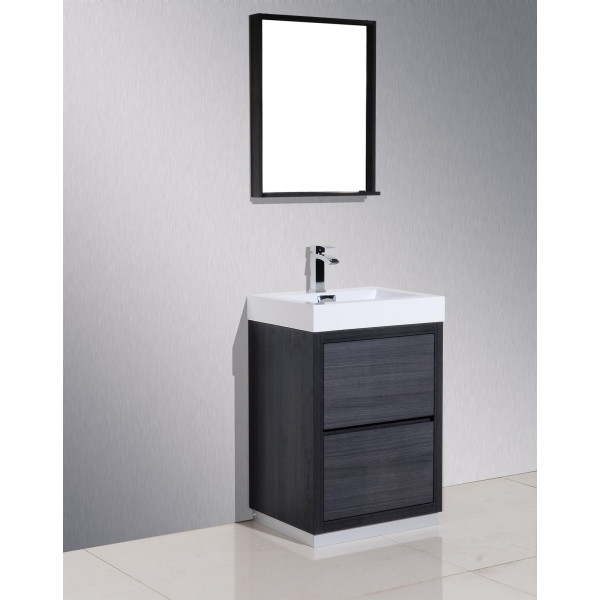 KubeBath FMB24 Bliss 24 Inch Free Standing Modern Bathroom Vanity