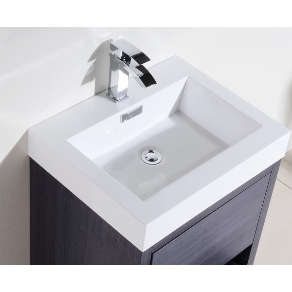 KubeBath FMB24 Bliss 24 Inch Free Standing Modern Bathroom Vanity