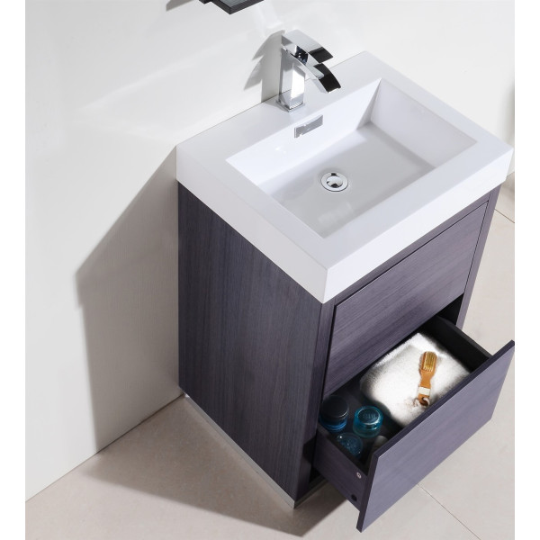 KubeBath FMB24 Bliss 24 Inch Free Standing Modern Bathroom Vanity