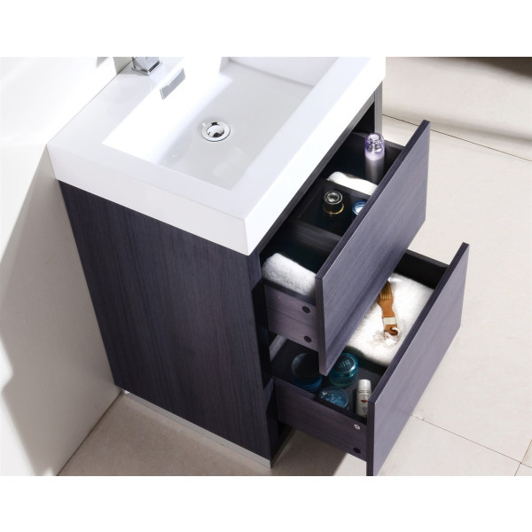 KubeBath FMB24 Bliss 24 Inch Free Standing Modern Bathroom Vanity