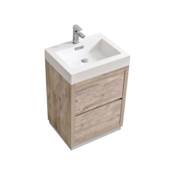 KubeBath FMB24 Bliss 24 Inch Free Standing Modern Bathroom Vanity