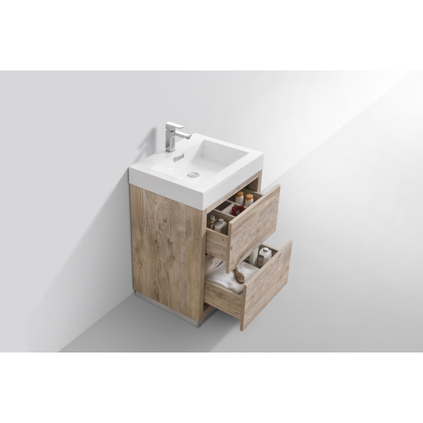KubeBath FMB24 Bliss 24 Inch Free Standing Modern Bathroom Vanity