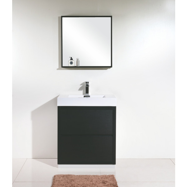 KubeBath FMB30 Bliss 30" High FLoor Mounted Modern Bathroom Vanity