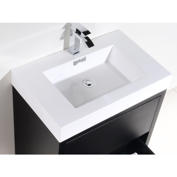KubeBath FMB30 Bliss 30" High FLoor Mounted Modern Bathroom Vanity