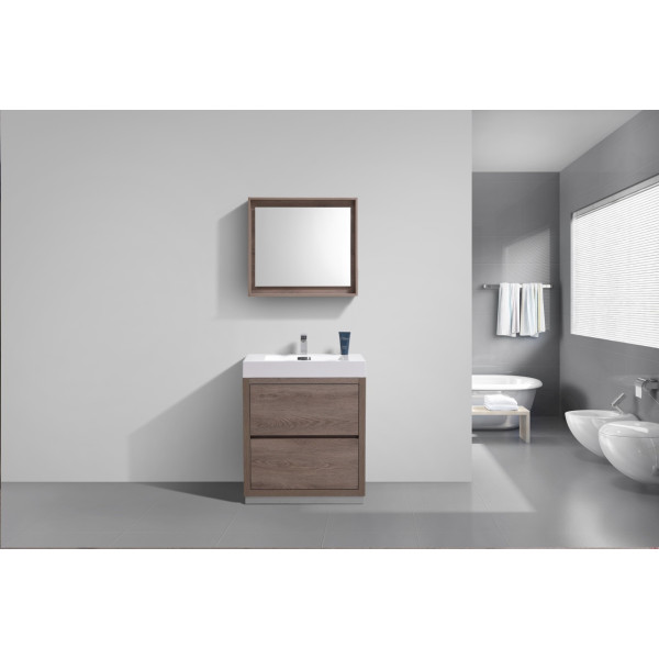 KubeBath FMB30 Bliss 30" High FLoor Mounted Modern Bathroom Vanity