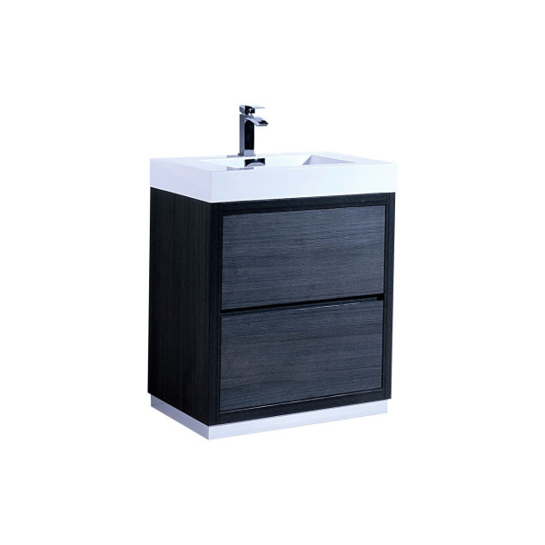 KubeBath FMB30 Bliss 30" High FLoor Mounted Modern Bathroom Vanity