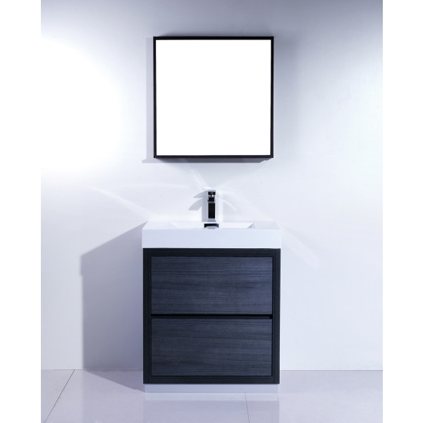 KubeBath FMB30 Bliss 30" High FLoor Mounted Modern Bathroom Vanity
