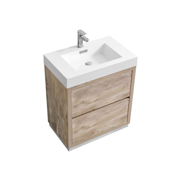 KubeBath FMB30 Bliss 30" High FLoor Mounted Modern Bathroom Vanity