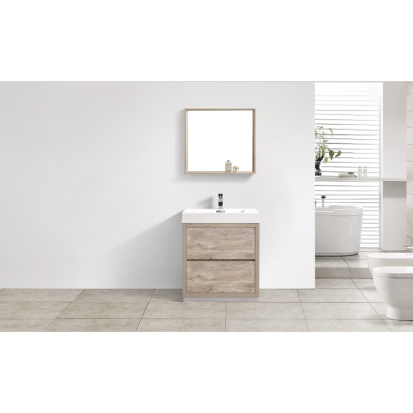 KubeBath FMB30 Bliss 30" High FLoor Mounted Modern Bathroom Vanity