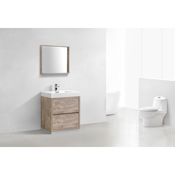 KubeBath FMB30 Bliss 30" High FLoor Mounted Modern Bathroom Vanity