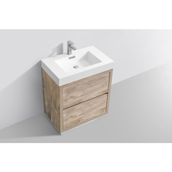 KubeBath FMB30 Bliss 30" High FLoor Mounted Modern Bathroom Vanity