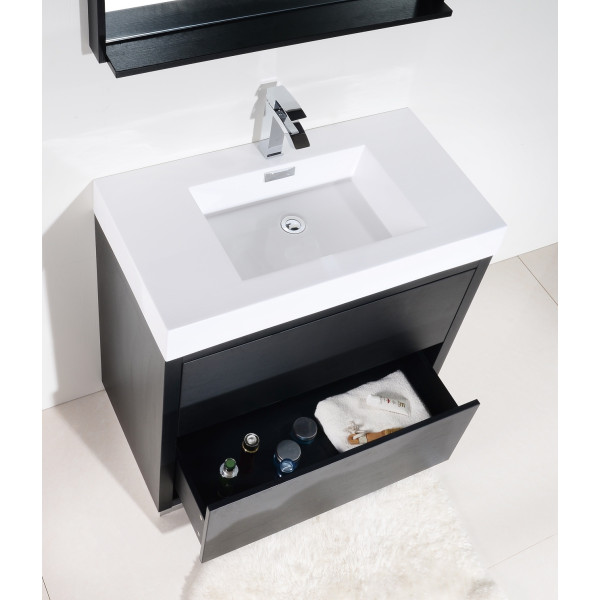 KubeBath FMB40 Bliss 40 Inch Floor Mount Modern Bathroom Vanity