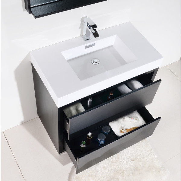 KubeBath FMB40 Bliss 40 Inch Floor Mount Modern Bathroom Vanity