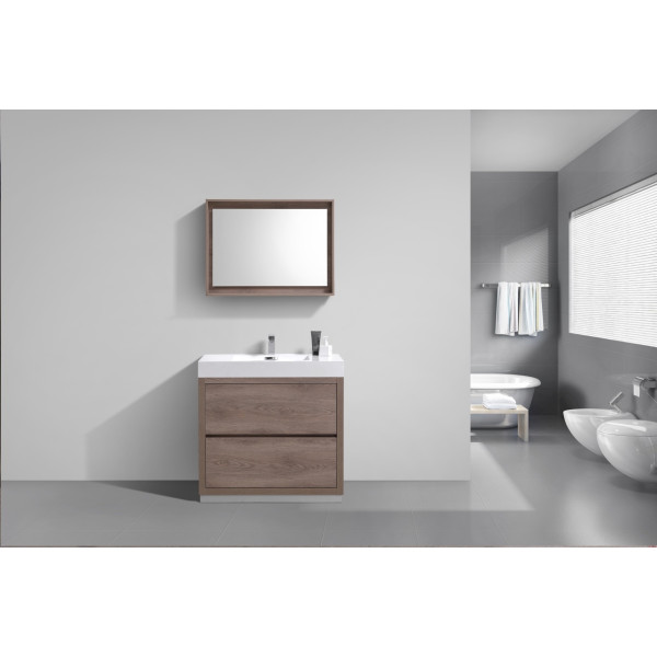 KubeBath FMB40 Bliss 40 Inch Floor Mount Modern Bathroom Vanity