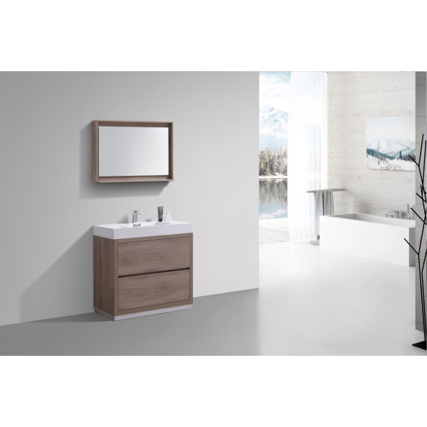 KubeBath FMB40-BTN Bliss 40" Butternut Free Standing Modern Bathroom Vanity