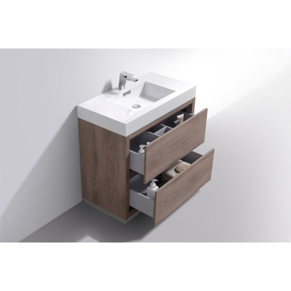 KubeBath FMB40-BTN Bliss 40" Butternut Free Standing Modern Bathroom Vanity