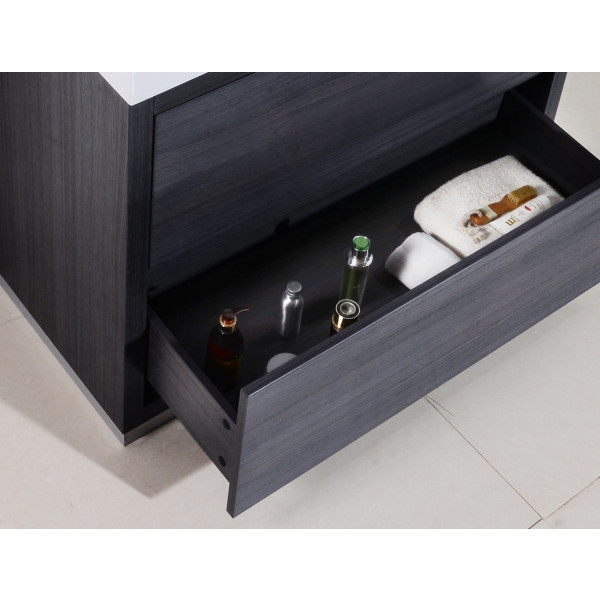 KubeBath FMB40 Bliss 40 Inch Floor Mount Modern Bathroom Vanity