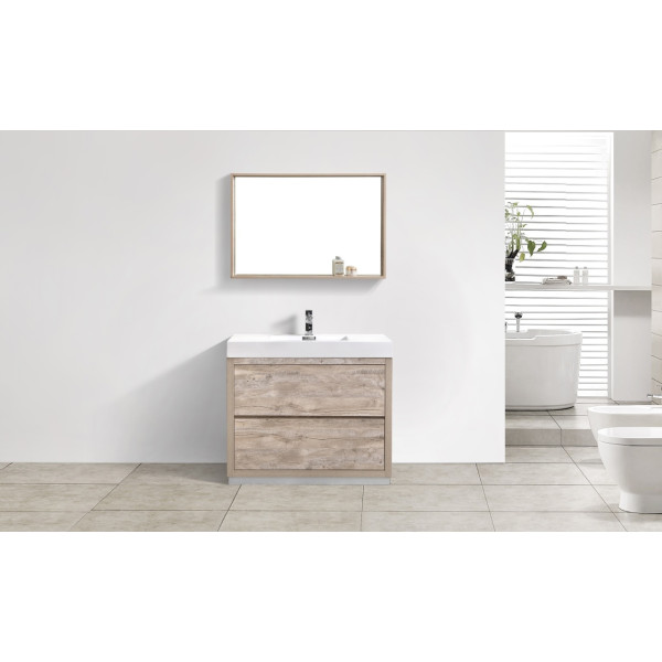 KubeBath FMB40 Bliss 40 Inch Floor Mount Modern Bathroom Vanity
