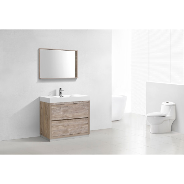 KubeBath FMB40 Bliss 40 Inch Floor Mount Modern Bathroom Vanity