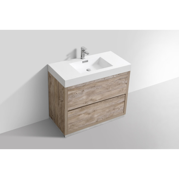 KubeBath FMB40 Bliss 40 Inch Floor Mount Modern Bathroom Vanity