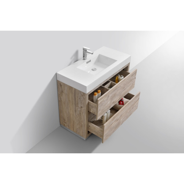 KubeBath FMB40 Bliss 40 Inch Floor Mount Modern Bathroom Vanity